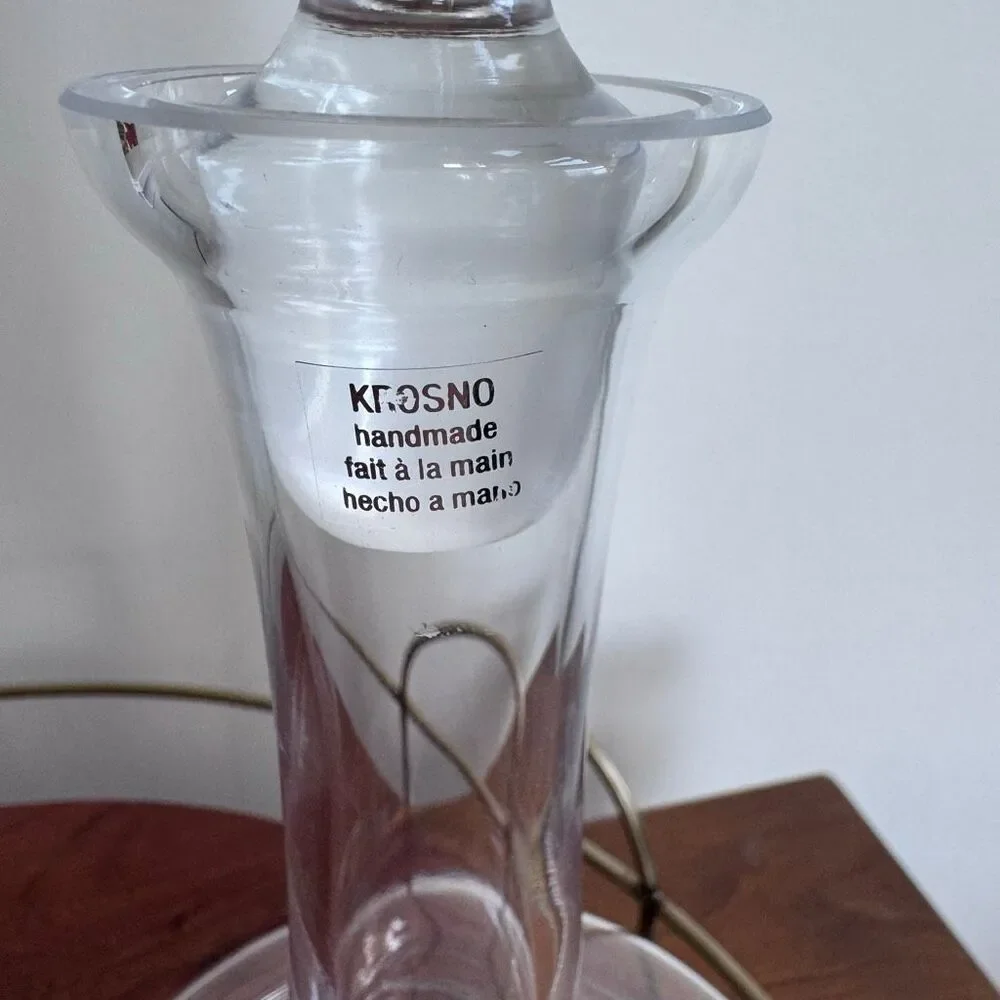 Crate & Barrel Wine Decanter Polish Glassware Handmade Krosno Minimalist Modern
